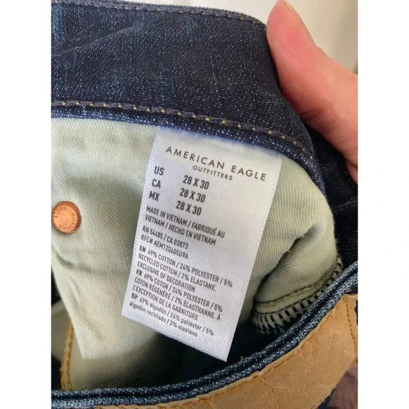 Men's American Eagle Air Flex Temp Tech Dark Wash Jeans 28/30 - Picture 3 of 4